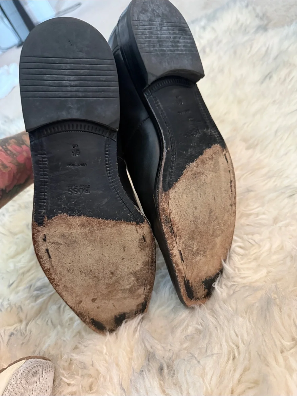 Men's Black Leather Boss  Chelsea Boots - Sleek Slip-On Dress Boots